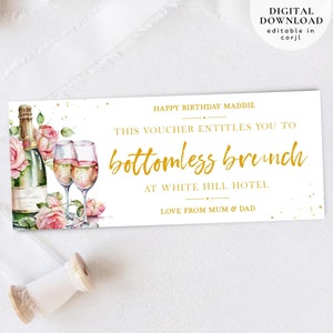 Voucher na brunch z prosecco, Voucher na dzień matki, Voucher urodzinowy, Voucher na brunch bez dna, Voucher na baby shower, Voucher na wieczór panieński, 075