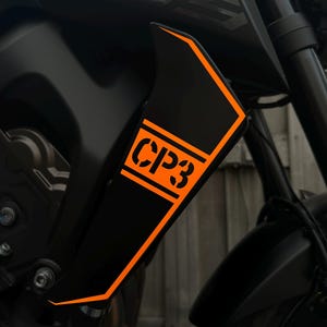 Adesivo Yamaha MT09 per coperchio laterale del radiatore, linea netta orizzontale CP3