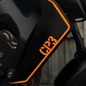 Adesivo per coperchio laterale del radiatore Yamaha MT09, linea liscia, CP3