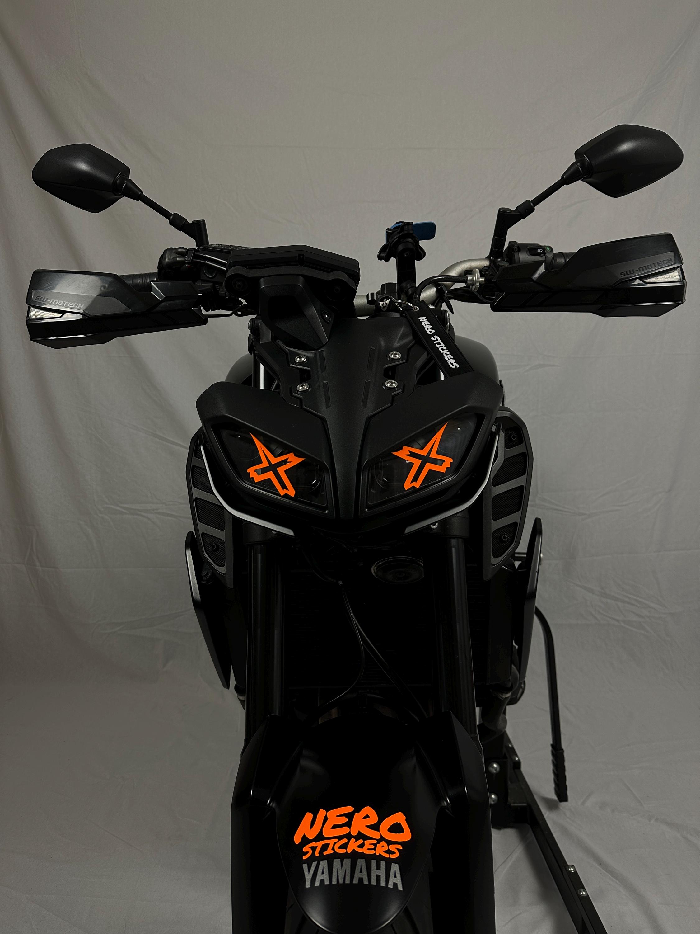 thumbnail image 2 of 2x Fluorescent Yellow MT-07 MT-09 MT-10 Logo Vinyl Decal Stickers - Graphix Garage 2 of 2