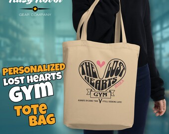 Personalized Gym Tote Bag for Single Women to Carry Gym Gear, Shoes, Books or Groceries | Customize This Cotton Twill Tote Bag with Name