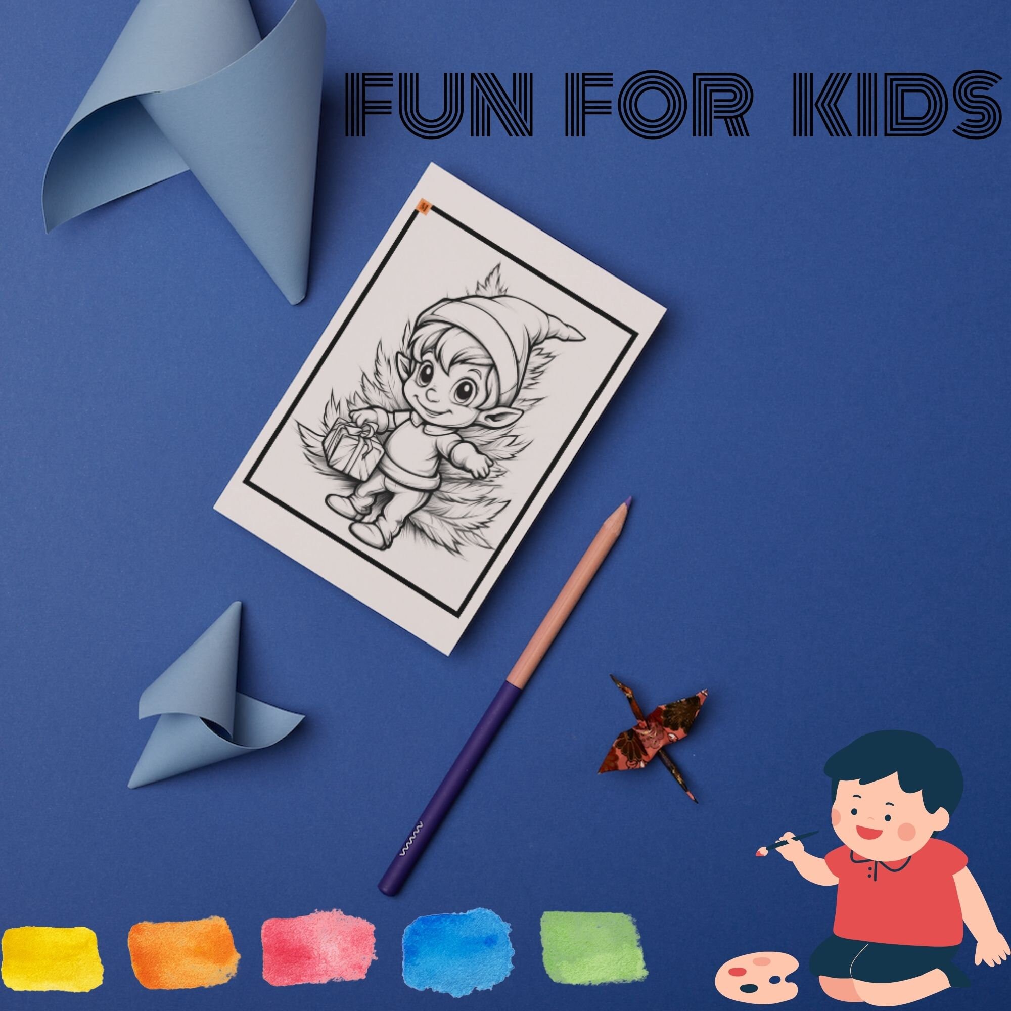 Coloring Page for Kids Digital Download Happy New Year 2024 6 Pages - Etsy