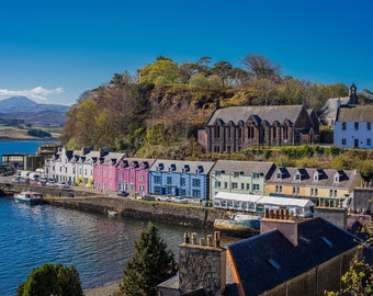 Isle of Skye Print, Portree Harbour Scotland Photography Wall Art (Digital Download)