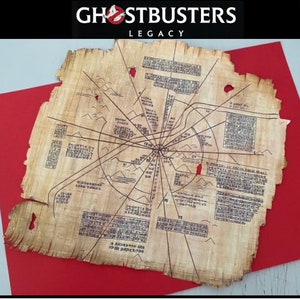 GHOSTBUSTERS LEGACY - Gozer Papyrus map - 30x27