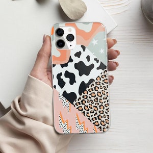 Leopard Cow Phone Case Animal Print Cover fit for iPhone 16 Pro Max 15 14 13 12 11 XS Plus Samsung S25 S24 A55 A54 Pixel 9 Pro 8