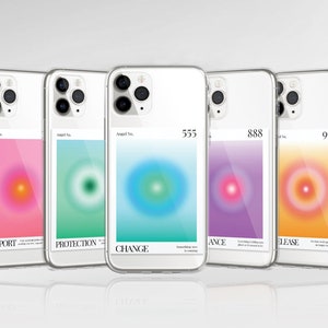 Clear Colourful Aura Phone Case Spiritual Cover fit for iPhone 16 Pro Max 15 14 13 12 11 XS Plus Samsung S25 S24 A55 A54 Pixel 9 Pro 8