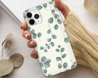 Eucalyptus Leaves Phone Case for iPhone 17 Pro Max, 16e, 15, 14, 12 & Samsung S25 Ultra, S24 FE, A56, Pixel 9 Pro 8