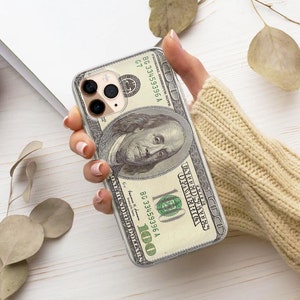 Custodia per telefono da 100 dollari Ben Franklin Money Cover adatta per iPhone 16 Pro Max 15 14 13 12 11 XS Plus Samsung S25 S24 A55 A54 Pixel 9 Pro 8