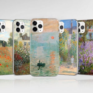 Custodia per telefono Claude Monet Art Painting Cover adatta per iPhone 16 Pro Max 15 14 13 12 11 XS Plus Samsung S25 S24 A55 A54 Pixel 9 Pro 8