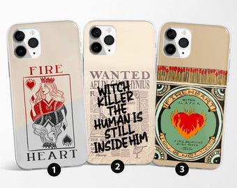 Throne of Glass Phone Case Fireheart Bookish Art Cover fit for iPhone 17 Pro Max, 16e, 15, 14, 12 & Samsung S25 Ultra, S24 FE, A56, Pixel 10