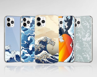 Funda de teléfono Great Wave Kanagawa, japonesa, compatible con iPhone 17 Pro Max, 16e, 15, 14, 12 y Samsung S25 Ultra, S24 FE, A56, Pixel 10 XL, 9a