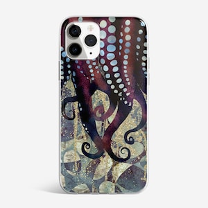 Octopus Phone Case Sea Animals Cover fit for iPhone 14 Pro, 13, 12, 11, XR, 8+, 7 & Samsung S23, S22, A53, A51, Huawei P20, P30 Lite