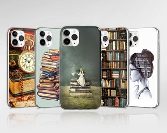 Book Phone Case Book Lover Cover fit for iPhone 16 Pro Max 15 14 13 12 11 XS Plus Samsung S25 S24 A55 A54 Pixel 9 Pro 8