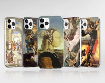 Coque Renaissance pour iPhone 15 Pro Max, 14, 13, 12, 11, XR, 8+, 7 et Samsung S23, S22, A14, A54