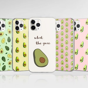 Green Avocado Aesthetic Phone Case for iPhone 16 Pro Max 15 14 13 12 11 XS Plus Samsung S25 S24 A55 A54 Pixel 9 Pro 8
