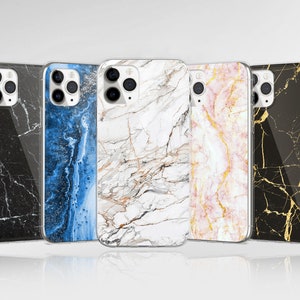 Aesthetic Marble Phone Case Cover fit for iPhone 16 Pro Max 15 14 13 12 11 XS Plus Samsung S25 S24 A55 A54 Pixel 9 Pro 8