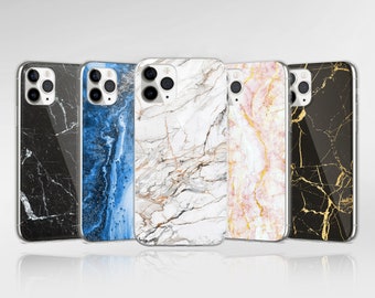 Estetiskt marmorerat telefonskal som passar iPhone 17 Pro Max, 16e, 15, 14, 12 och Samsung S25 Ultra, S24 FE, A56, Pixel 9 Pro 8
