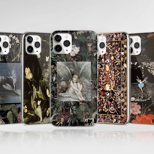 Fairy Dark Grunge Phone Case Cottage Forest Core Cover fit for iPhone 16 Pro Max 15 14 13 12 11 XS Plus Samsung S25 S24 A55 A54 Pixel 7 8