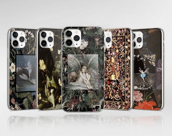 Fairy Dark Grunge Phone Case Cottage Forest Core Cover fit for iPhone 16 Pro Max 15 14 13 12 11 XS Plus Samsung S25 S24 A55 A54 Pixel 7 8