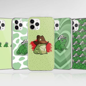 Cowboy Frog Phone Case Cute Frogs Cover fit for iPhone 16 Pro Max 15 14 13 12 11 XS Plus Samsung S25 S24 A55 A54 Pixel 9 Pro 8