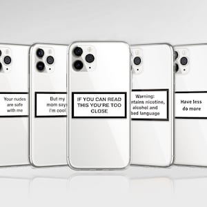 Coque de téléphone avec citation drôle pour iPhone 16 Pro Max 15 14 13 12 11 XS Plus Samsung S25 S24 A55 A54 Pixel 9 Pro 8