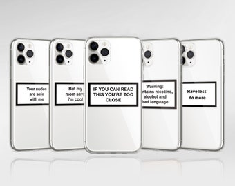 Funda para teléfono con frase divertida y cita, compatible con iPhone 17 Pro Max, 16e, 15, 14, 12 y Samsung S25 Ultra, S24 FE, A56, Pixel 9 Pro 8