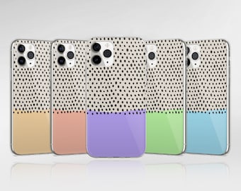 Polka Dots Phone Case Dalmatian Spots Cover fit for iPhone 17 Pro Max, 16e, 15, 14, 12 & Samsung S25 Ultra, S24 FE, A56, Pixel 9 Pro 8