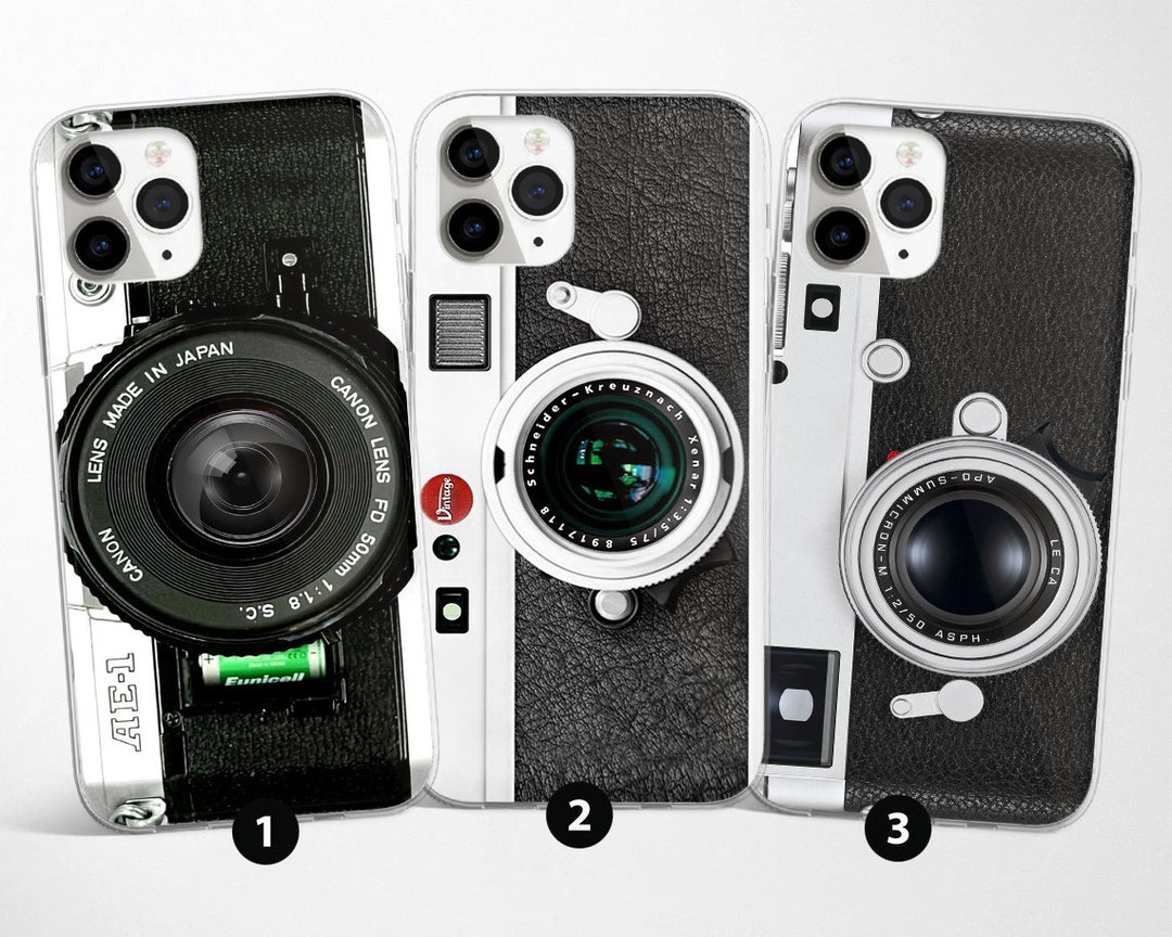 Retro Camera Phone Case Vintage Lens Cover Fit for iPhone 16 Pro Max 15