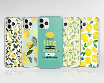 Lemon Tree Phone Case Citrus Pattern Cover fit for iPhone 17 Pro Max, 16e, 15, 14, 12 & Samsung S25 Ultra, S24 FE, A56, Pixel 9 Pro 8