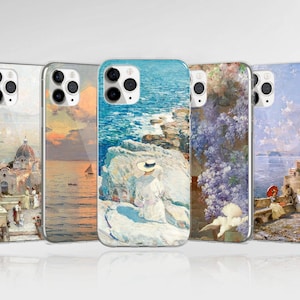 Famous Painting Phone Case Art Cover fit for iPhone 16 Pro Max 15 14 13 12 11 XS Plus Samsung S24 S23 A55 A54 Pixel 7 8 Pro