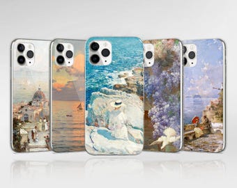 Funda de teléfono con pintura famosa, compatible con iPhone 17 Pro Max, 16e, 15, 14, 12 y Samsung S25 Ultra, S24 FE, A56, Pixel 9 Pro 8