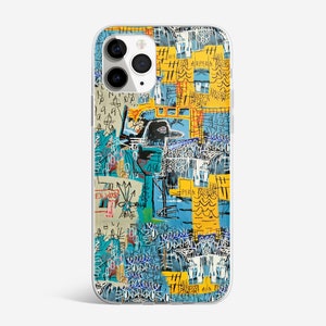 Basquiat Art Phone Case Abstract Cover fit for iPhone 15 Pro Max, 14, 13, 12, 11, XR, 8, 7 & Samsung S23, S22, A14, A54 3