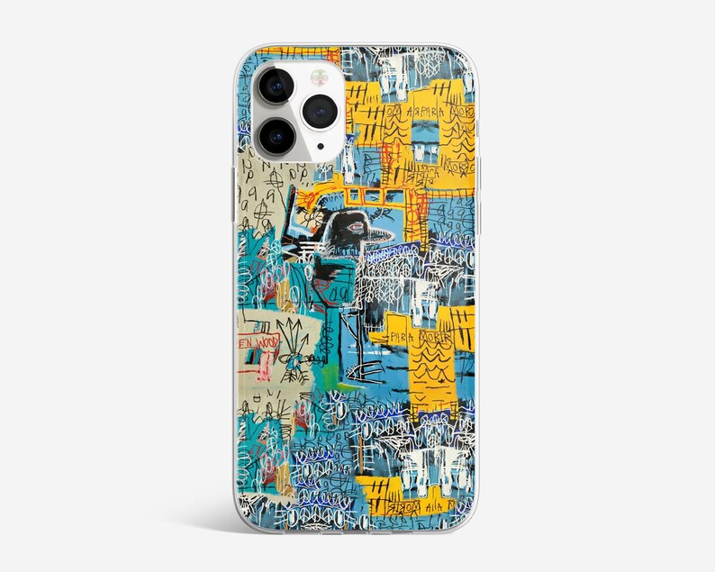 Basquiat Art Phone Case Abstract Cover adapté pour iPhone 15 Pro Max, 14, 13, 12, 11, XR, 8, 7 et Samsung S23, S22, A14, A54 image 5