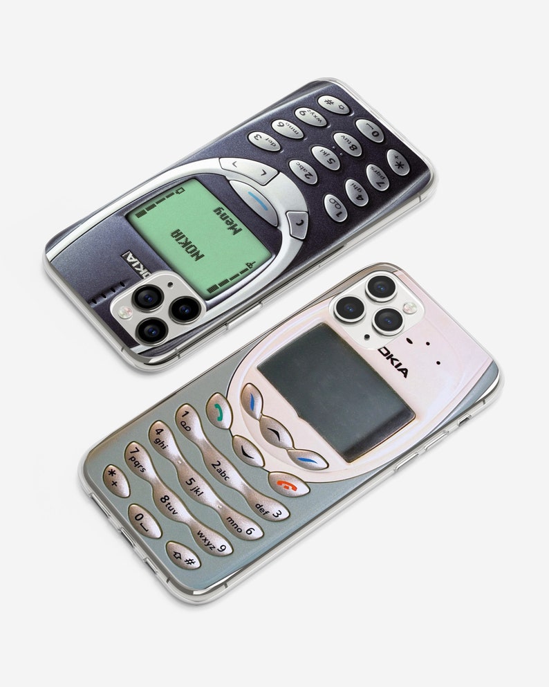 Retro Handyhülle Nokia Design Hülle passend für iPhone 15 Pro Max, 14, 13, 12, 11, XR, 8, 7 & Samsung S23, S22, A14, A54 Bild 2