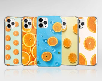 Oranges Phone Case Agrumes Cover adapté pour iPhone 15 Pro Max, 14, 13, 12, 11, XR, 8+, 7 et Samsung S23, S22, A14, A54