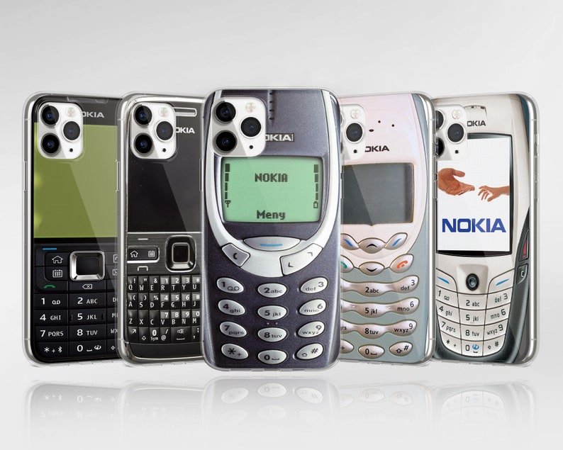 Retro Handyhülle Nokia Design Hülle passend für iPhone 15 Pro Max, 14, 13, 12, 11, XR, 8, 7 & Samsung S23, S22, A14, A54 Bild 1