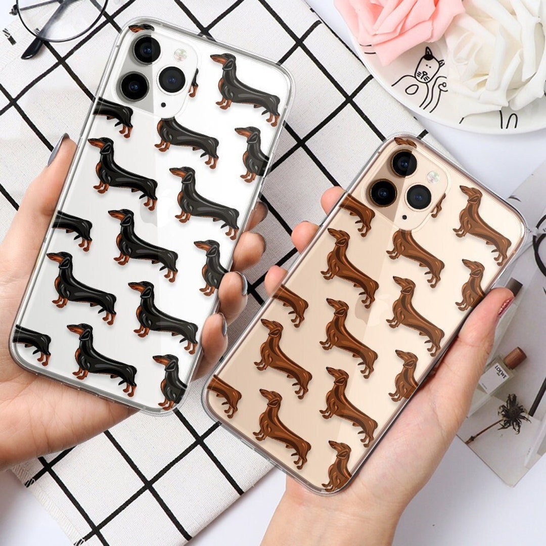 Dachshund Phone Case Transparent Clear Soft Sausage Dog Cover Fit for