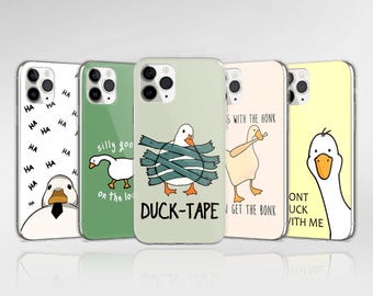 Duck Phone Case Silly Goose Animal Cover fit for iPhone 17 Pro Max, 16e, 15, 14, 12 & Samsung S25 Ultra, S24 FE, A56, Pixel 9 Pro 8
