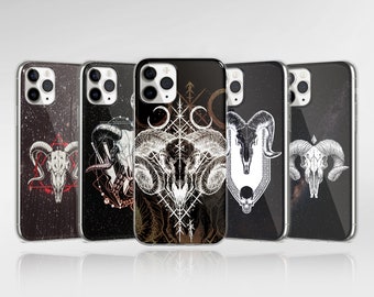 Widder Schädel Handyhülle passend für iPhone 17 Pro Max, 16e, 15, 14, 12 & Samsung S25 Ultra, S24 FE, A56, Pixel 9 Pro 8