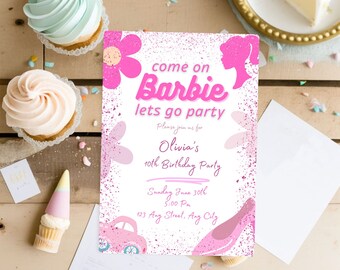 Doll Birthday Party Invitation Printables - Etsy