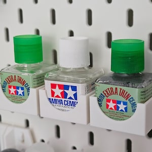Tamiya Extra Thin Cement Liquid Glue Holder | MULTIPLE SIZES | IKEA Skadis Pegboard | Gw Games Workshop
