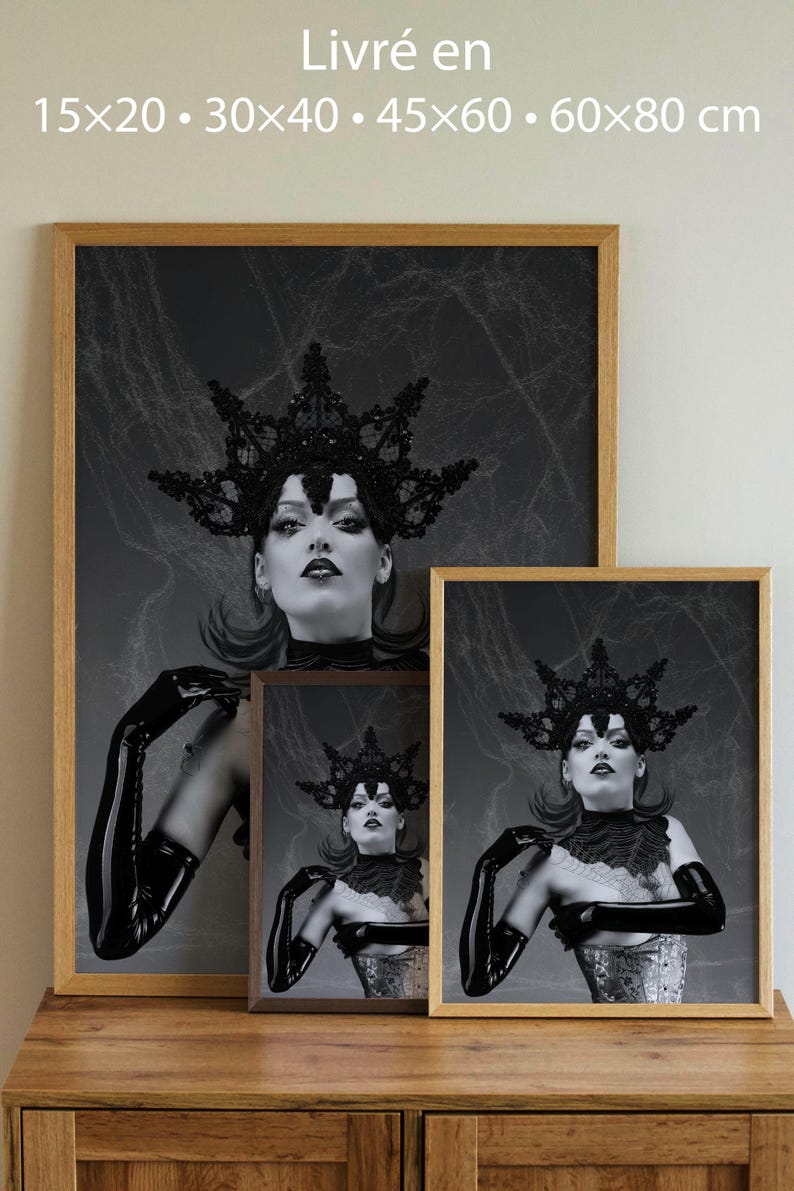 Dark Gothic Queen Printable Wall Art | Spider Queen Poster | Dark ...