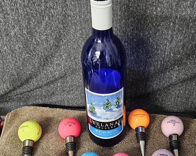 Golf Ball Wine Stopper Made with different brand balls