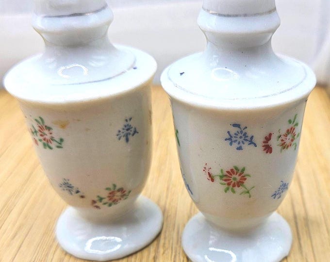 Vintage W.S. George Salt and Pepper Shakers - Lido Canarytone Floral Design from the 1940s-1950s (C3/22)