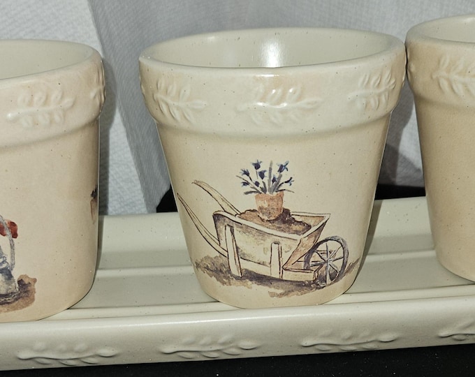 Summer fields set of 3 flower pots with tray Snoma B7/14