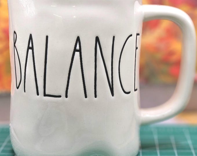 Vintage Rae Dunn Artisan collection Never Used  "Balance" Rae Dunn Motivational Mug B6/21
