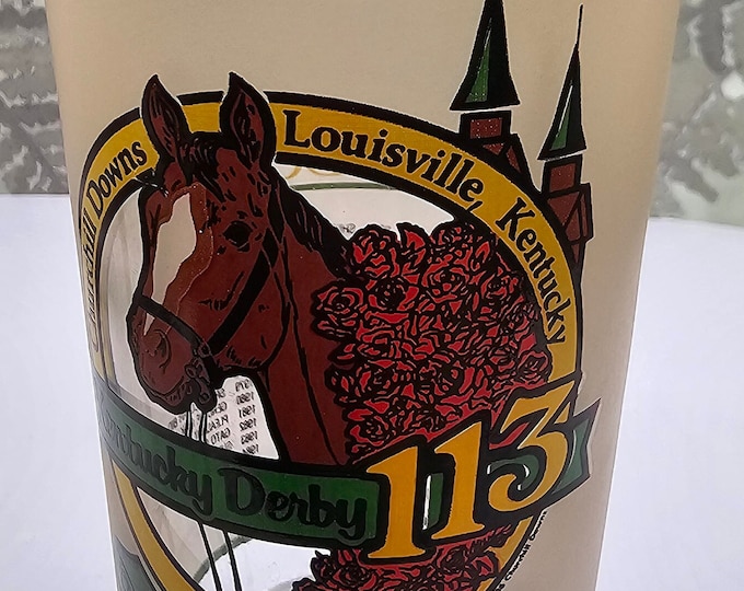 Collectible 1987  KENTUCKY DERBY Mint Julep Glass  - MINT Condition -  Harry M Stevens, Inc. - 10 oz. F9/12