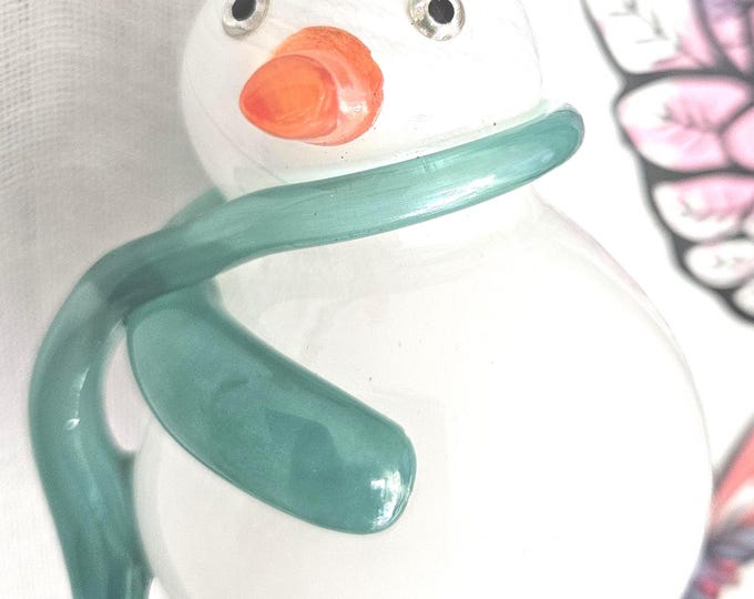 Vintage Handblown snow man ornament C1/5