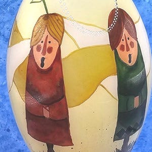 Figi Inside Folk Angels 5&quot;Glas Ornament Shalaston 135 Signiert Susan Zulauf A9 / 20