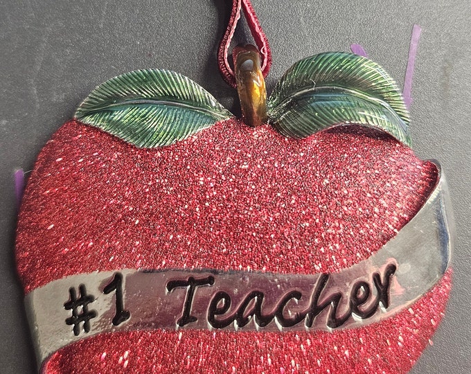 Vintage 2011 Liz Claiborne number 1 Teacher ornament D7/13